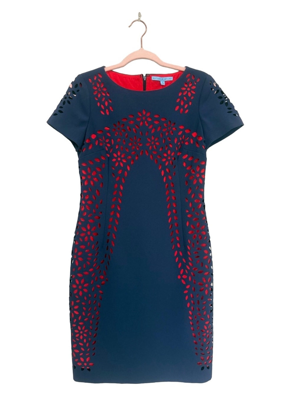 Antonio Melani Navy and Red Career Office Dress Women’s Size 4